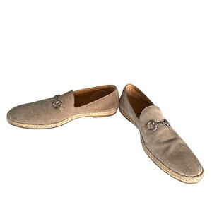 Gucci Men's leather Suede Slip On Loafers Size 8